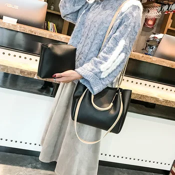 

2020 new women's handbag fashion hot sale mother and child big bag two-piece one-shoulder handbag beauty must-have