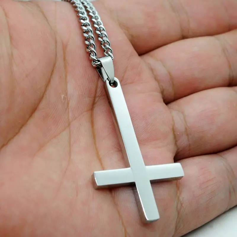 Cross Necklace Inverted Cross Pendant 