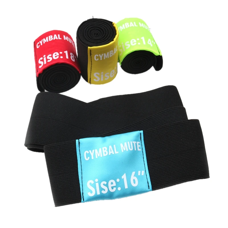14 16 18 20 인치 휴대용 경량 폴리 에스터 섬유 심벌즈 음소거 서클 링 드럼 세트 하이햇 연습 소음기 패드 댐퍼