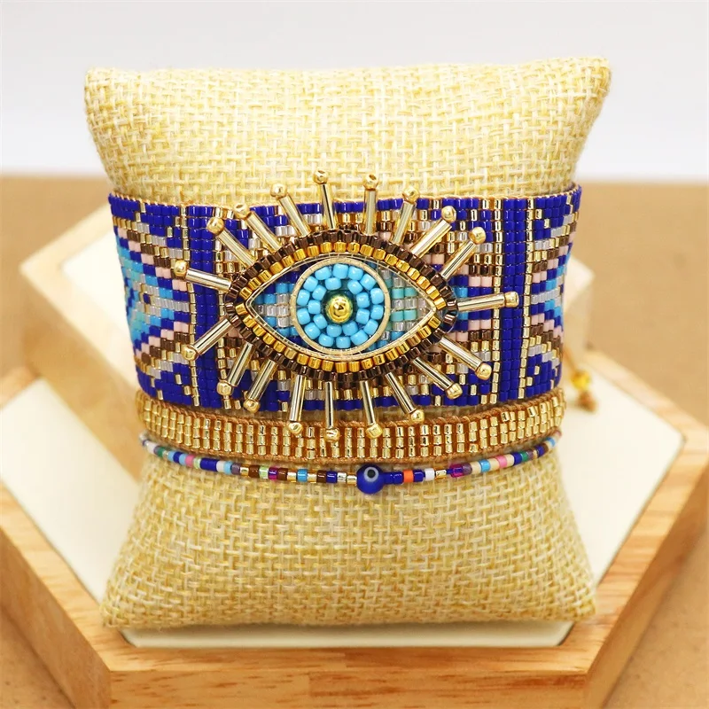 ZHONGVI Pulseras Mujer Bracelet For Women Boho Jewelry Turkish Evil Eye Bracelets MIYUKI Femme Beads Ojo Turco Armband Wholesale | Украшения