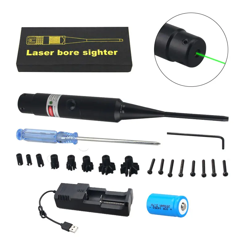 tático caça verde vermelho laser dot furo sighter kits calibre riflescope airsoft optical boresighter colimador apontando ponteiro