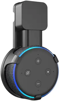 

Outlet Wall Mount Hanger Holder for Echo Dot 3rd Gen, Compact Bracket Case Plug in Kitchen Bathroom Bedroom, Built-in Cable Mana