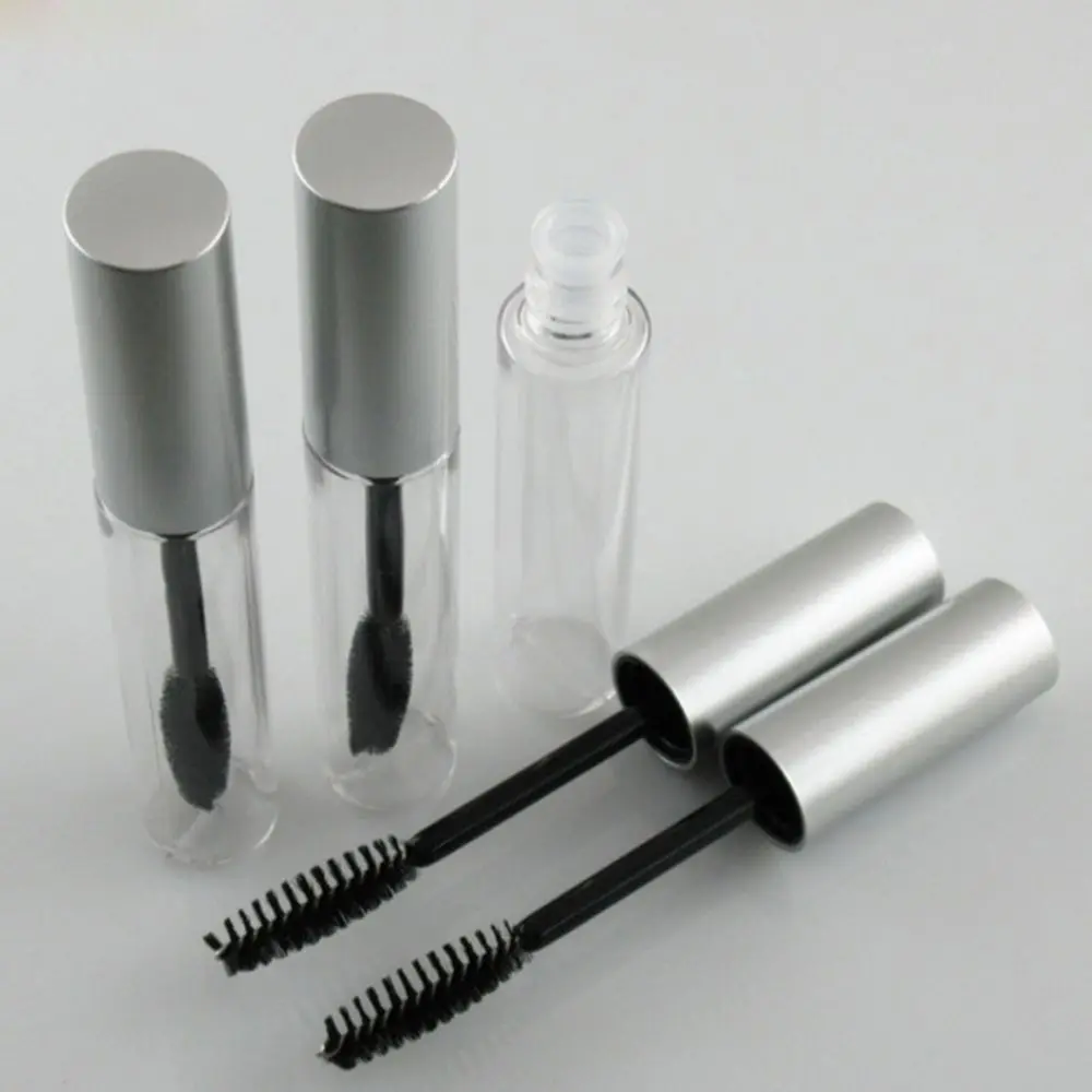 

10ml Pop Empty Bottle Black Eyelash Tube Mascara Cream Vial/Container Fashionable with Silver Lid Refillable Bottles