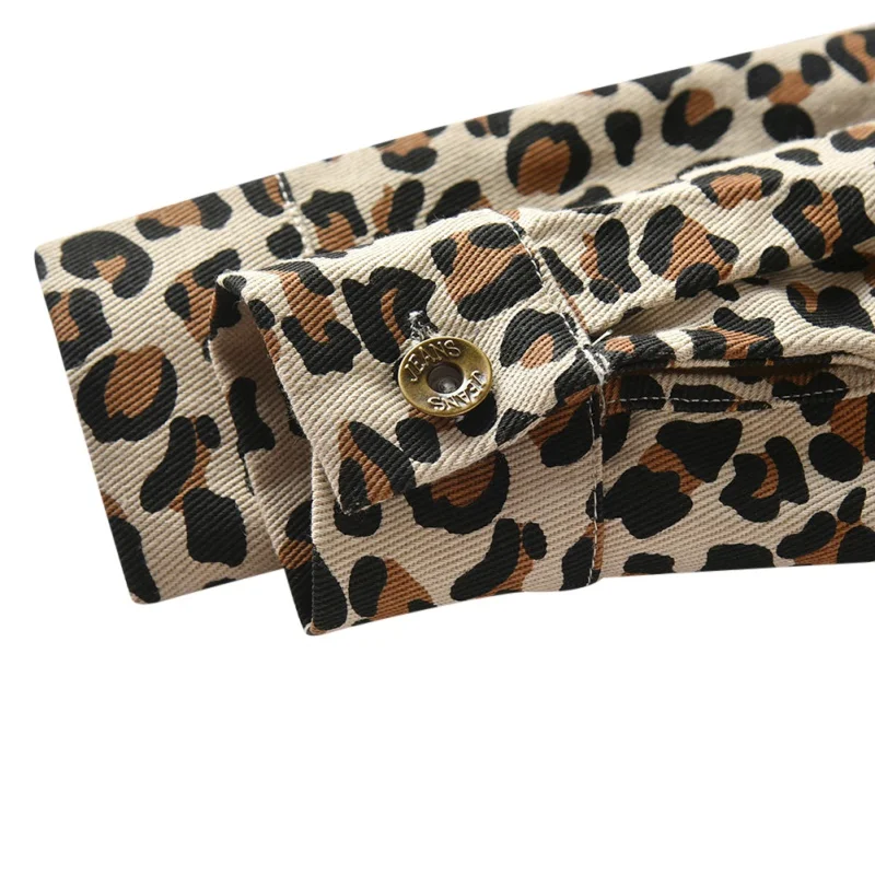 Koop Mode Herfst Baby Boy Bovenkleding Luipaard Print Toevallige Lange Mouw Sweater Jas Kinderen Outfits Tops