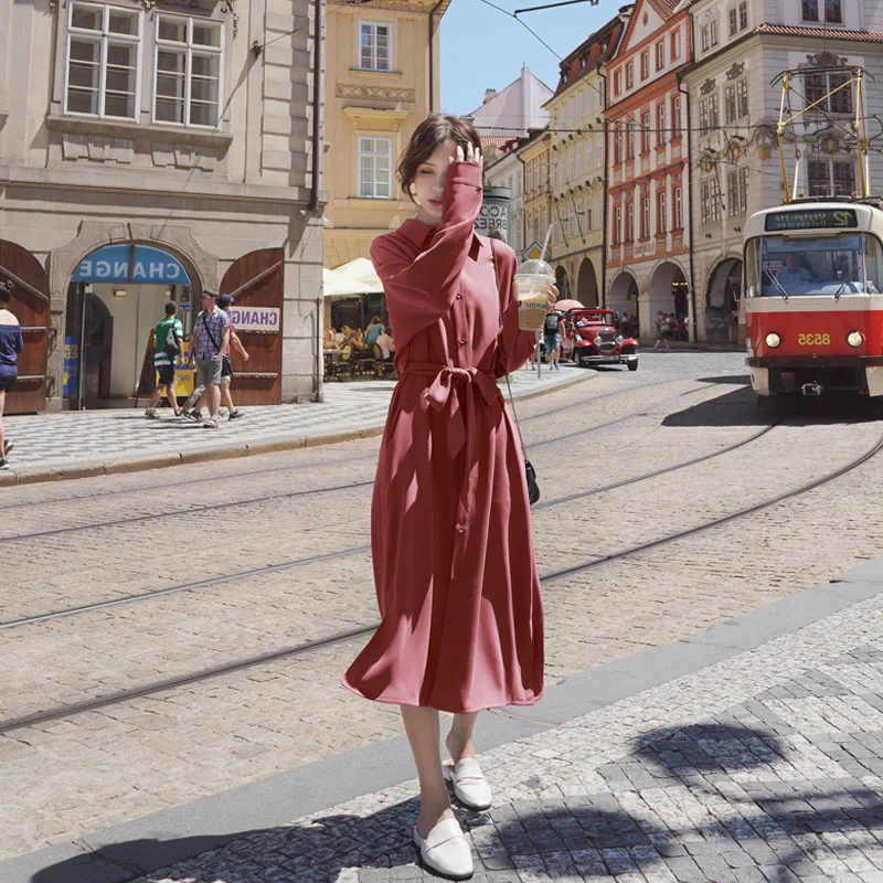 

2020 New Style WOMEN'S Dress Spring Clothing Elegant Fashion Mid-length Dress Goddess-Style Western Style Very Fairy of Set Skir