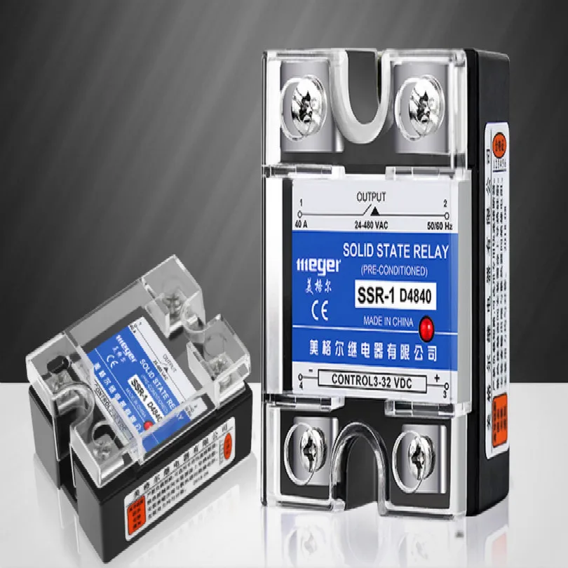 Радиатор+ твердотельное реле Однофазный 220 v SSR-40DA MGR-1 40a D4880 D48100 D48120 Dc управление AC 3-32vdc для 24-480