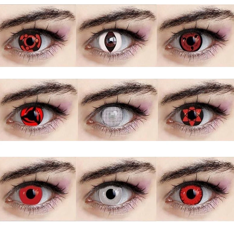 Цветные контактные линзы для глаз серии 2 шт./пара Cosplay цветные ed | Красота и