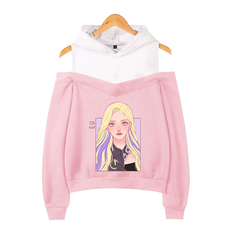 Everglow Kpop Новый Печатный уличная печать с открытыми плечами толстовки Толстовка