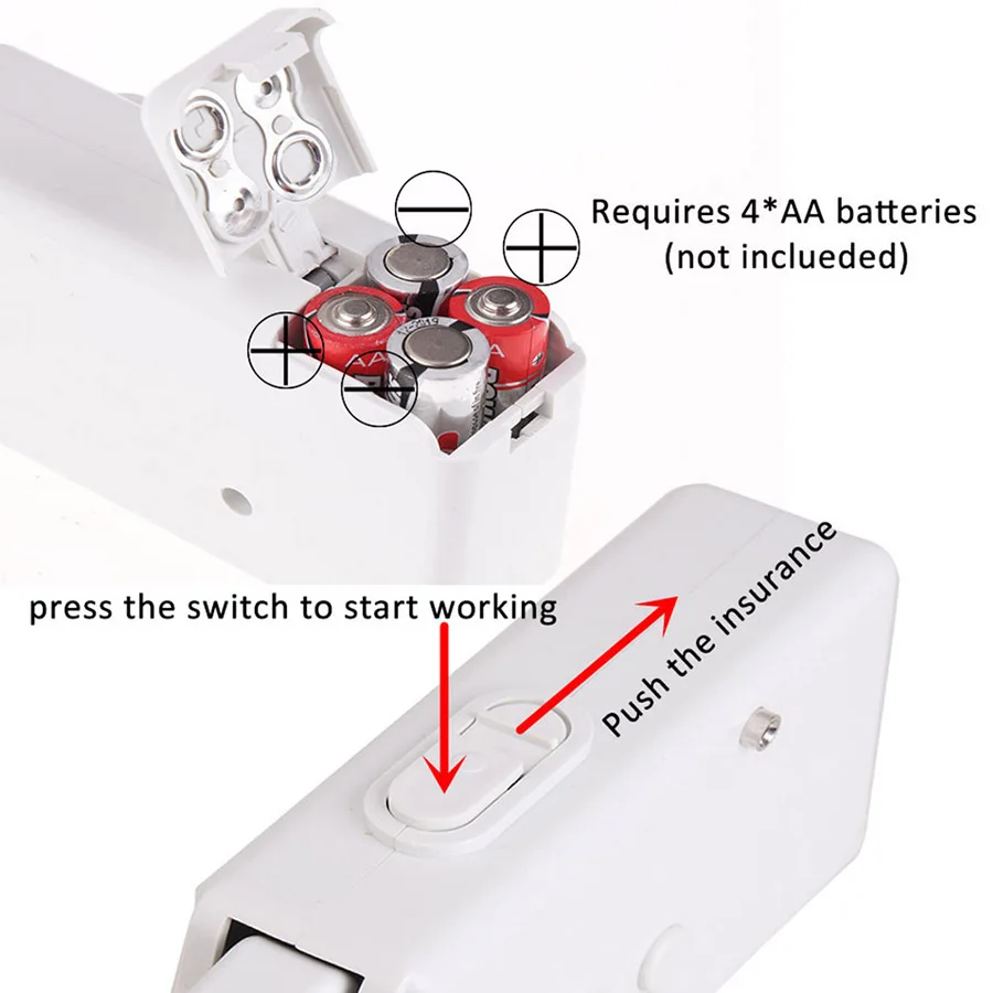Portable Hand Sewing Machine Mini Sewing Tools Electric Stitch Needlework Machine Set for Quick Repairs DIY Clothes Stitches (9)