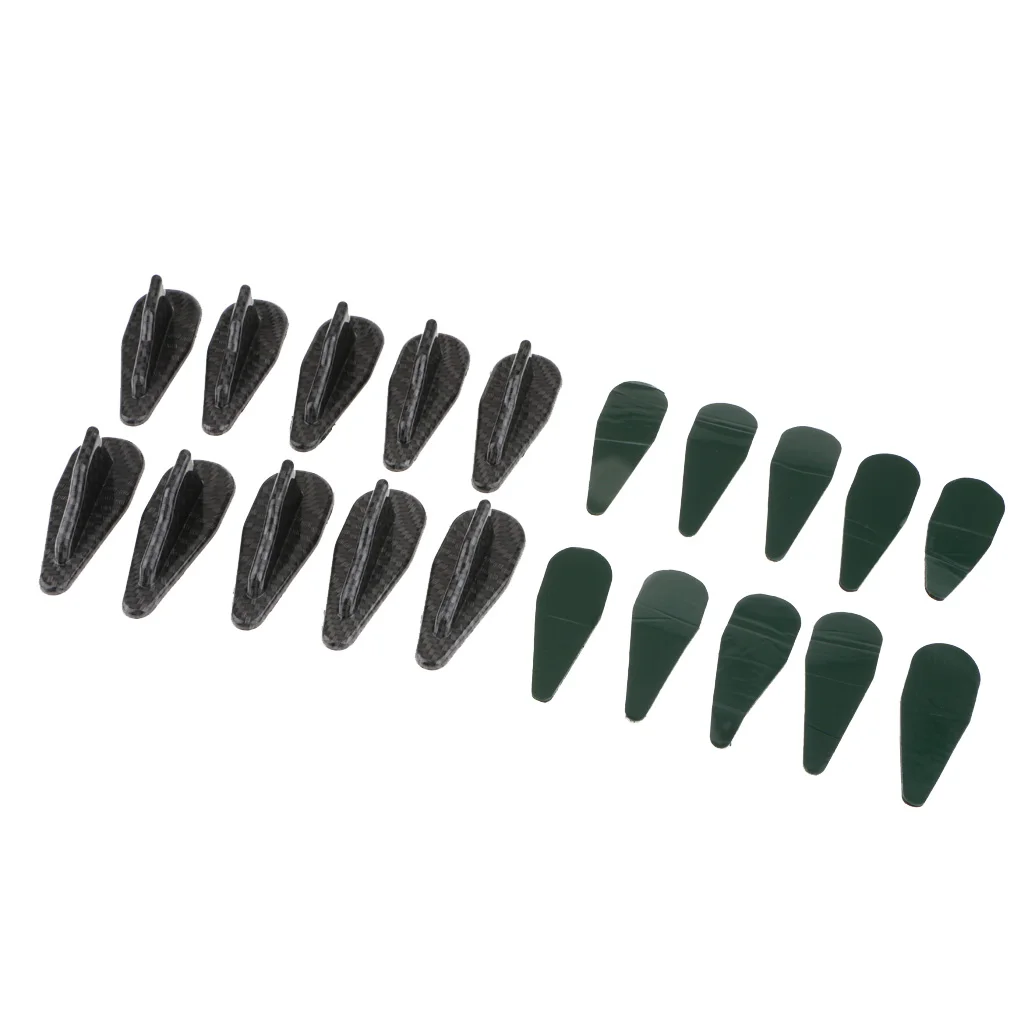 10 Pieces Car Roof Shark Fins Spoiler Wing Kit Vortex Generator