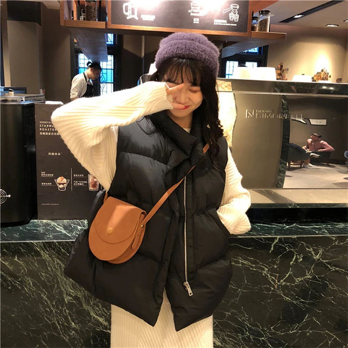 Casual Zipper Cotton-padded Vest Coat Women Windproof Sleeveless Waistcoat Warm Jackets vest female Fashion Autumn Winter