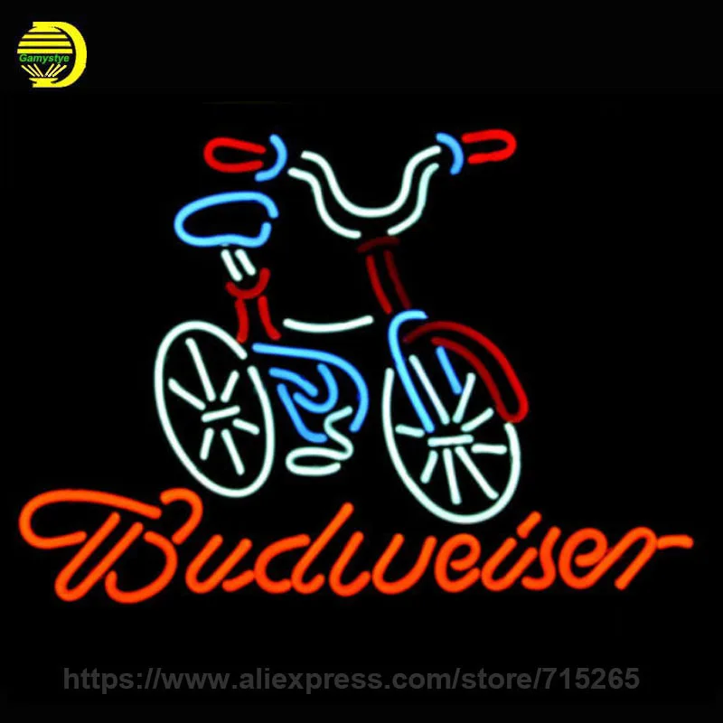 BUDWEISER BIRK велосипедный неоновый светильник со стеклянной трубкой неоновая лампа