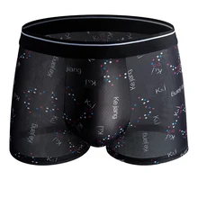 8 Pcs/Lot Men Boxer Briefs Ice Silk Soft And Comfortable Breathable Fashionable Large Size Men's Underwear