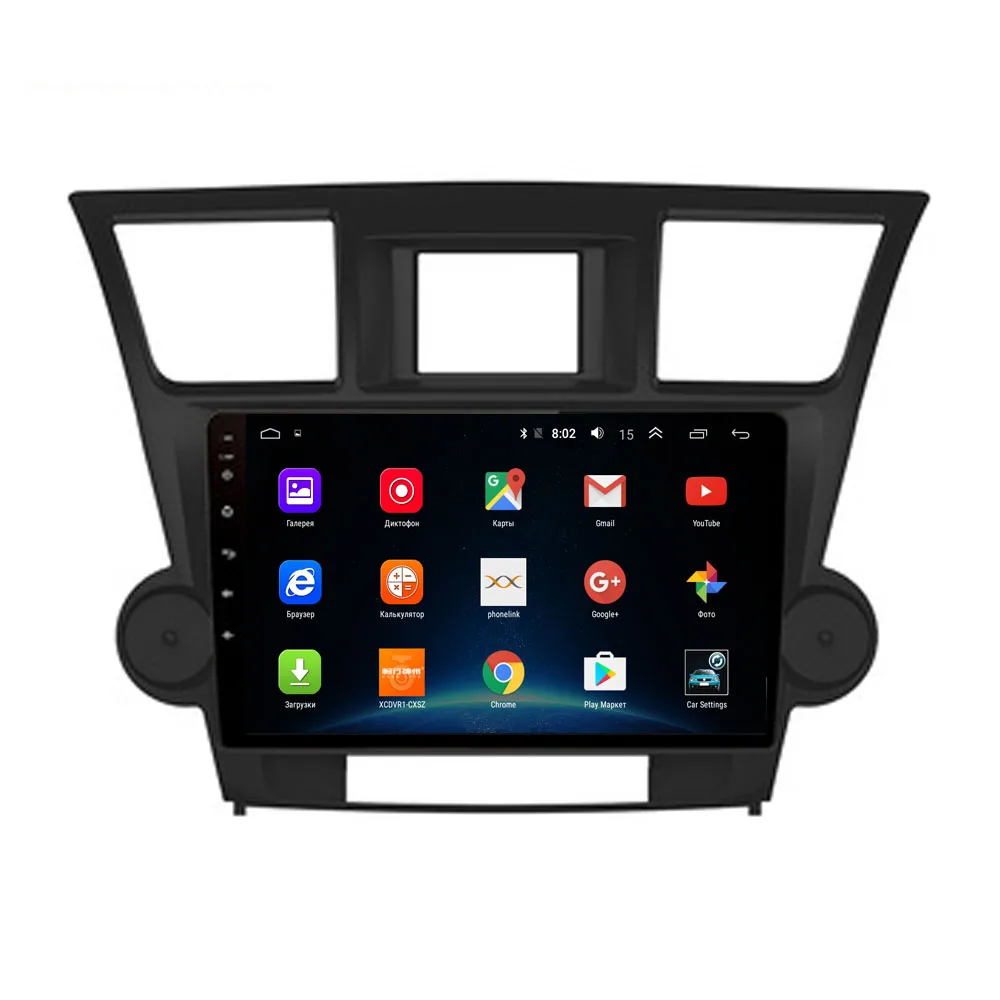 R Way Android автомобильный Dvd Gps мультимедийный плеер для Toyota Highlander 2007 2008 2013 2014 2G + 32G 10 1