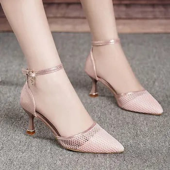 

2020 summer new gentle fairy style Baotou thin with a word buckle comfortable wild shoes