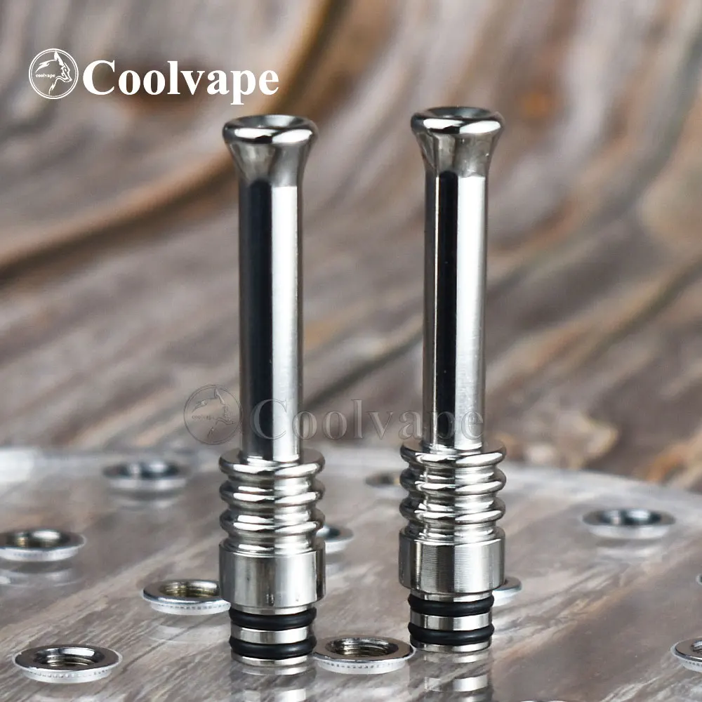 

Hot Long Stainless Steel MTL 510 Drip Tip Black Silver Narrow Bore Vape Tip Mouthpiece e-cig tank accessories for RDA RTA RBA