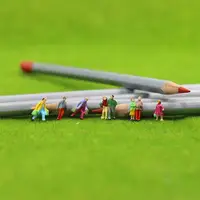 Evemodel P200W 100pcs Model Trains Z scale 1:200 Painted People Figures Scenery Miniature Decoration 2