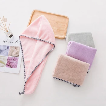 

Large Women's Quick Super- Absorbent Dry Magic Hair Towel Microfiber Hair Wrap Bath Towel Cap Hat Dropshipping