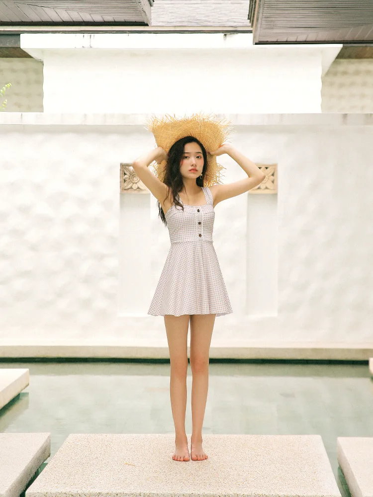 

Sea Swim 2019 New Fashion Sexy Slim Fit Bathing Suit Women's Two-Piece Set Small Bust Gathering Elegant Slimming Holiday Swimmin