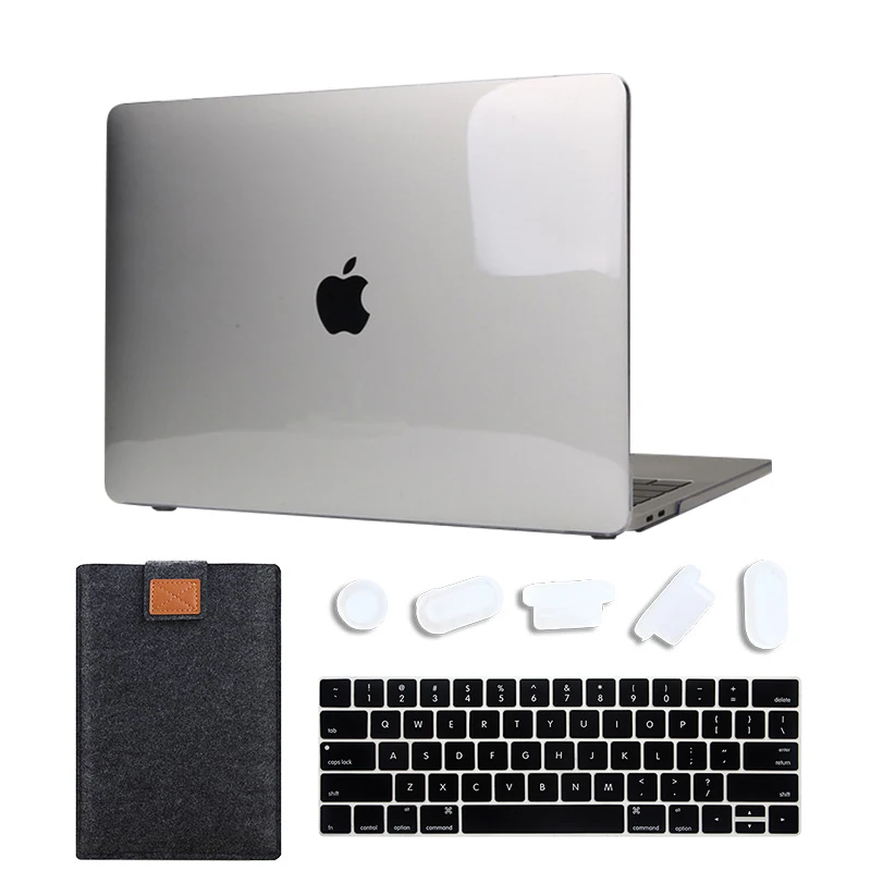 MTT матовый чехол для ноутбука Macbook Pro 13 15 дюймов Жесткий Чехол для mac book Air Pro retina 11 12 13 15 Сенсорная панель сумка для ноутбука - Цвет: Crystal Transparent