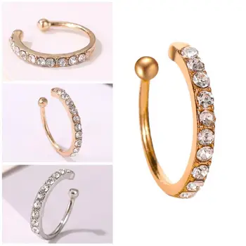 

Cartilage Lady Fake Earring Earring Crystal Zirconia Clip On Wrap Cuff Ear Ear G8A8