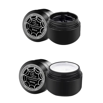 

Francheska 2 Pcs 8Ml Spider Gel Nail Polish Art Uv Led Professional Nail Paint Uv Color GelLacquer Emboss Pulling Wire Spider G