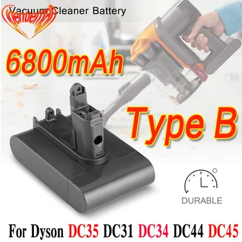 

22.2V 6800mAh ( Only Fit Type B ) Li-ion Vacuum Battery for Dyson DC35, DC45 DC31, DC34, DC44, DC31 Animal, DC35 Animal & 4.8Ah
