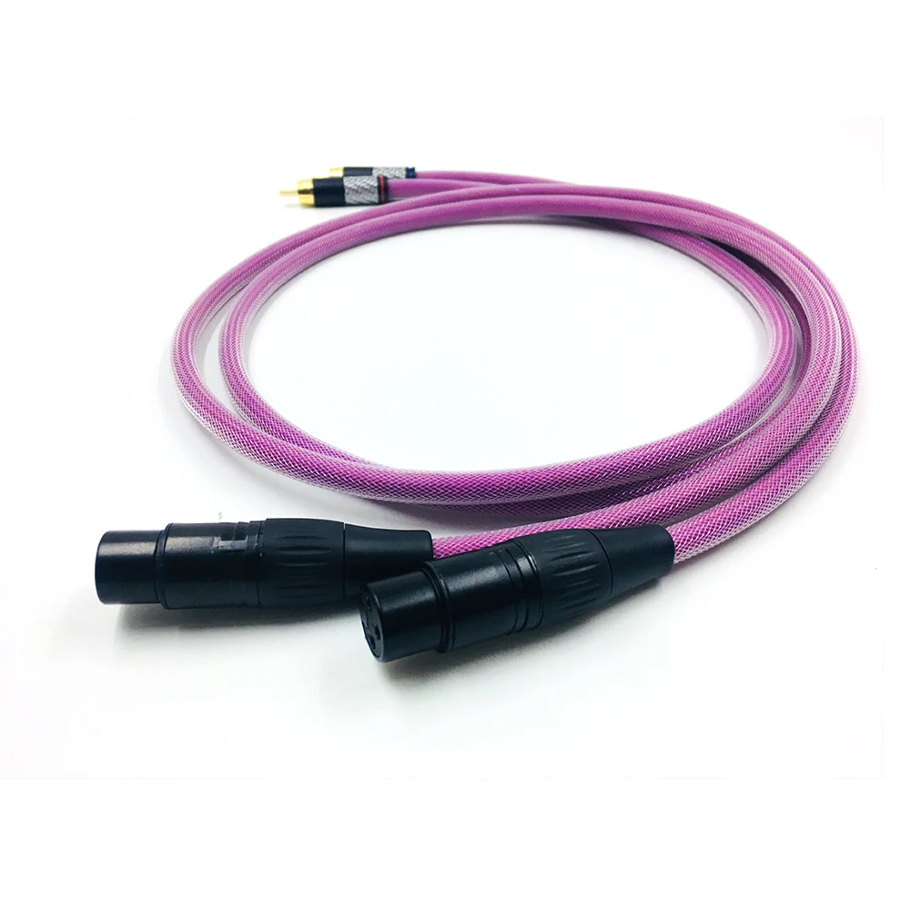 HIFI позолоченный RCA разъем 2RCA к XLR Female кабель усилитель для CD DVD плеера динамика