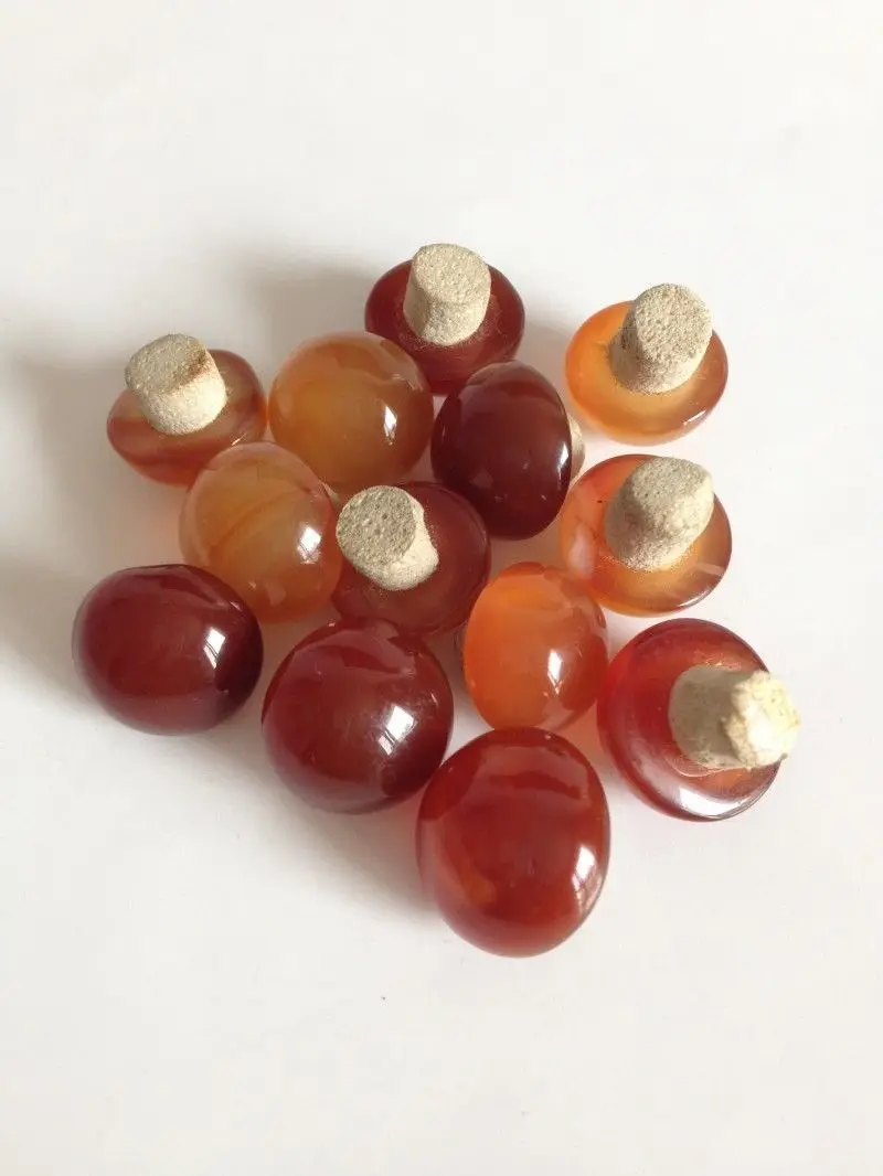 

Chinese old red yellow agate Snuff bottle lid Collection 1 pc