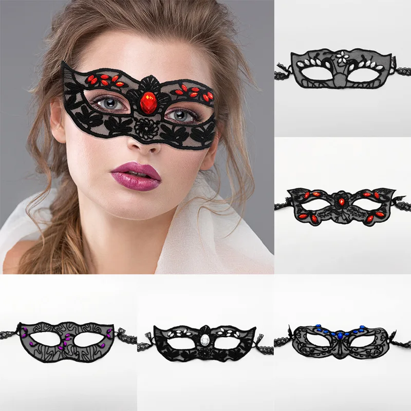 Sexy Women Black Mesh Lace Mask Masquerade For Carnival Halloween Half Face Party Masks Festive Supplies | Дом и сад