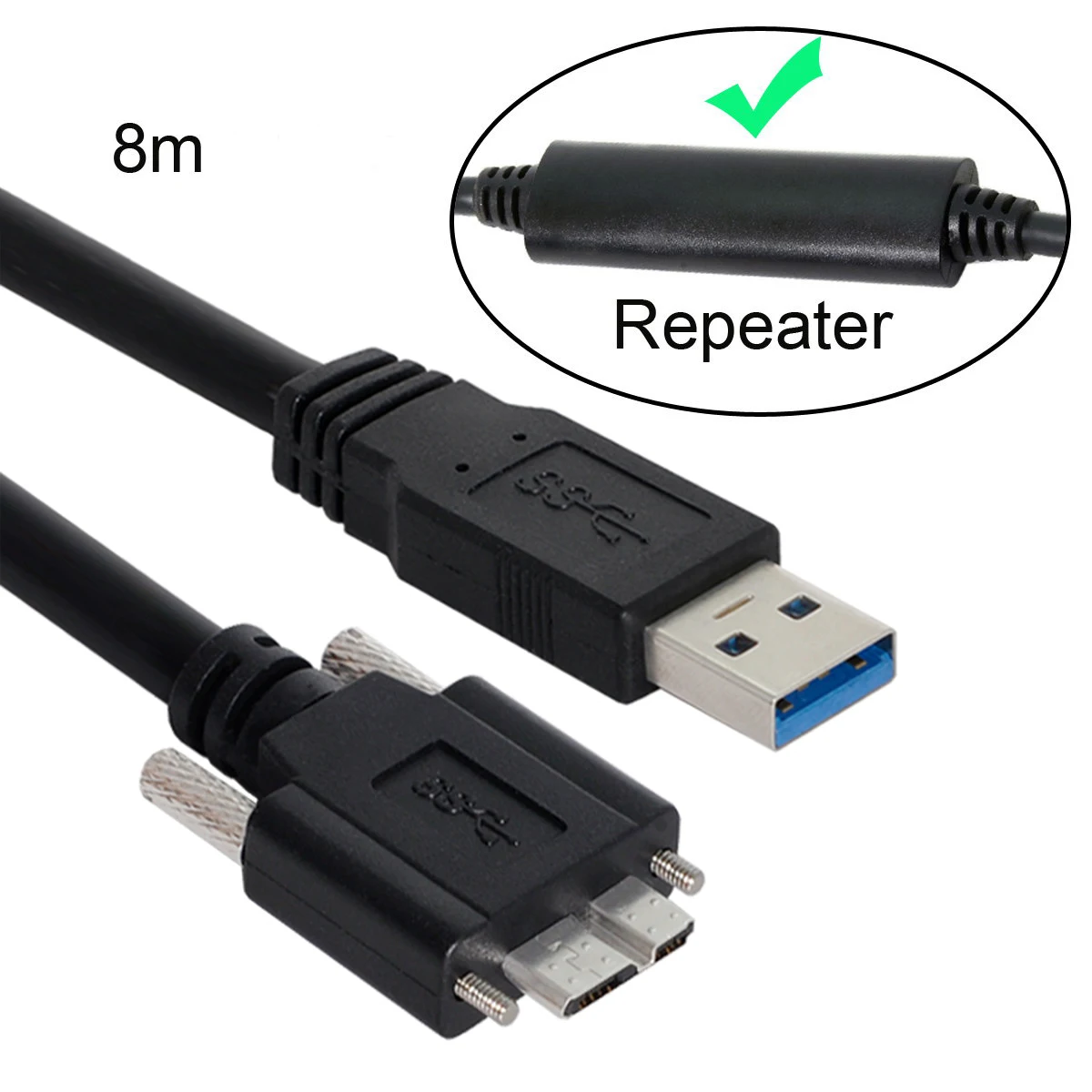 

USB 3,0 РЕТРАНСЛЯТОР КАБЕЛЬ USB 3,0 штекер к Micro USB 3,0 Micro B штекер с крепежными винтами для камеры