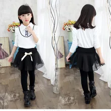 Детская одежда; коллекция года; леггинсы для девочек; сезон осень-зима; стиль; детские брюки-кюлоты из двух предметов с начесом и толстой подкладкой; длинные брюки для больших мальчиков