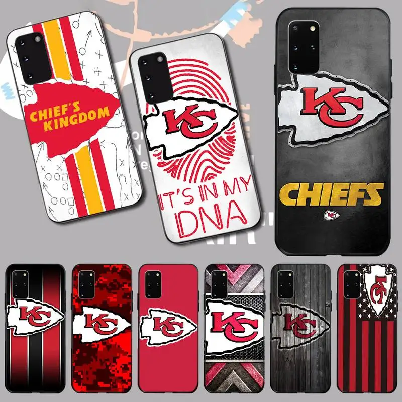 Hot sale Kansas City Chiefs poster Newly Arrived Black Cell Phone Case for Samsung S20 plus Ultra S6 S7 edge S8 S9 S10 5G | Мобильные