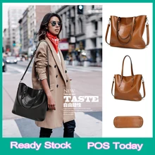 В ретро-стиле минимализм, женские сумки-тоут сумка воск кожа Повседневная летняя сумка для покупок