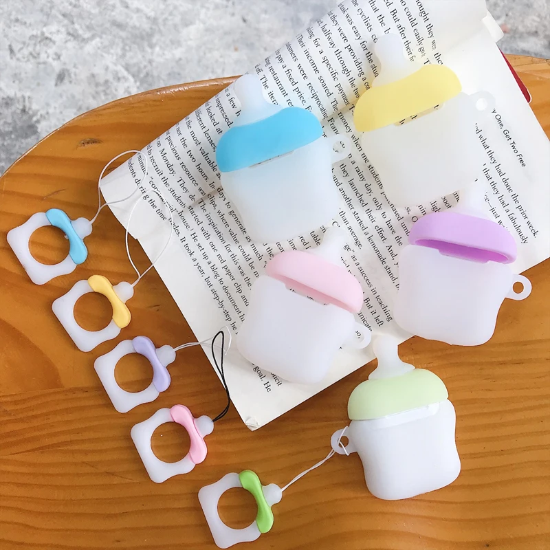 Новые Мультяшные беспроводные bluetooth наушники чехол для Apple AirPods силиконовые зарядки наушники Чехлы для Airpods 2 защитный чехол
