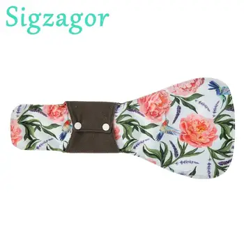 

[Sigzagor] 5 XXL Cloth Menstrual Pads Sanitary Bamboo Charcoal Reusable Overnight Post Partum 16in