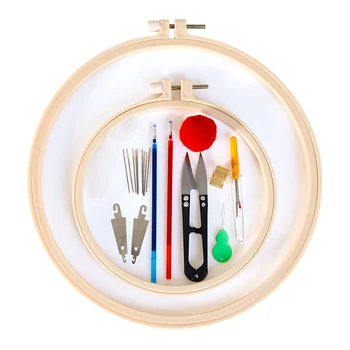 

Handmade diy embroidery tool set cross stitch embroidered circle shelf embroidered shed embroidery frame