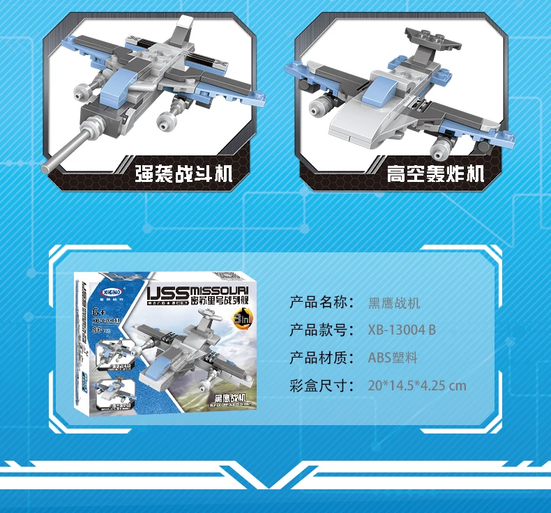 XINGBAO 13004 Военная армейская серия 8 в 1 Миссури модель броненосца строительные блоки бронированные транспортные средства истребитель крейсер детские игрушки