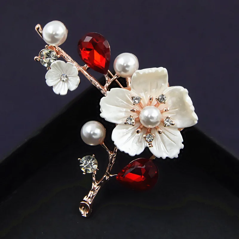 Brooch Brooch Elegant Unique Pearl Brooches for Women Gifts for Mum Ladies  Birthday Flowers Wedding Prom Jewelery Corsage Pin Rhinestone