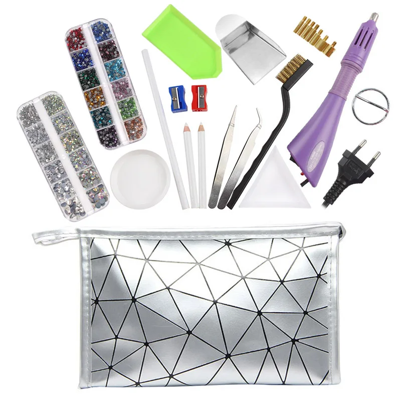 

Hot Fix Applicator US/EU Plug And Hotfix Rhinestones Combination set For DIY clothing accessories