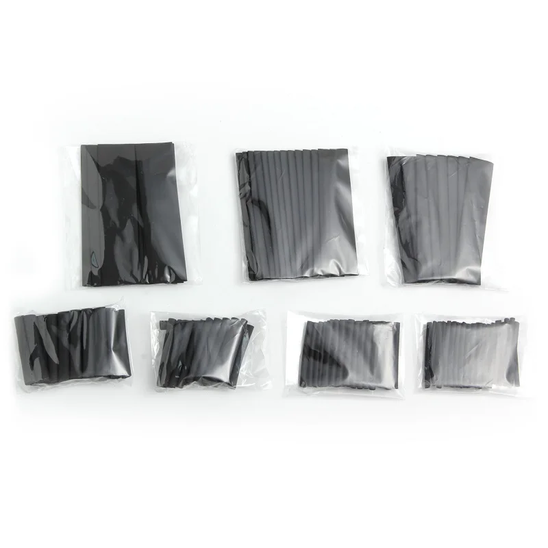 

Heat Shrink Tube 127 Pcs 2:1 Polyolefin Shrinking Assorted Wrap Wire Cable Insulated Sleeving Tubing Set 7 Specifications Black
