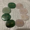 Natural Pink Rose Aventurine Palm Stone Carved Double 22 Lucky Number Palmstone Spiritual Healing Wish Stone Crystals Crafts 1pc 1