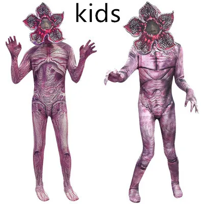 Странные вещи 3 Demogorgon Комбинезоны для косплея маска набор унисекс дети Хэллоуин