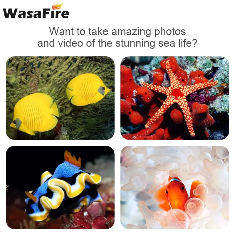 Wasafire New Powerful 18650 Dive Flashlight XHP50 LED Diving Torch Lamp Waterproof 3 Modes Scuba Lantern for Hunting Diver
