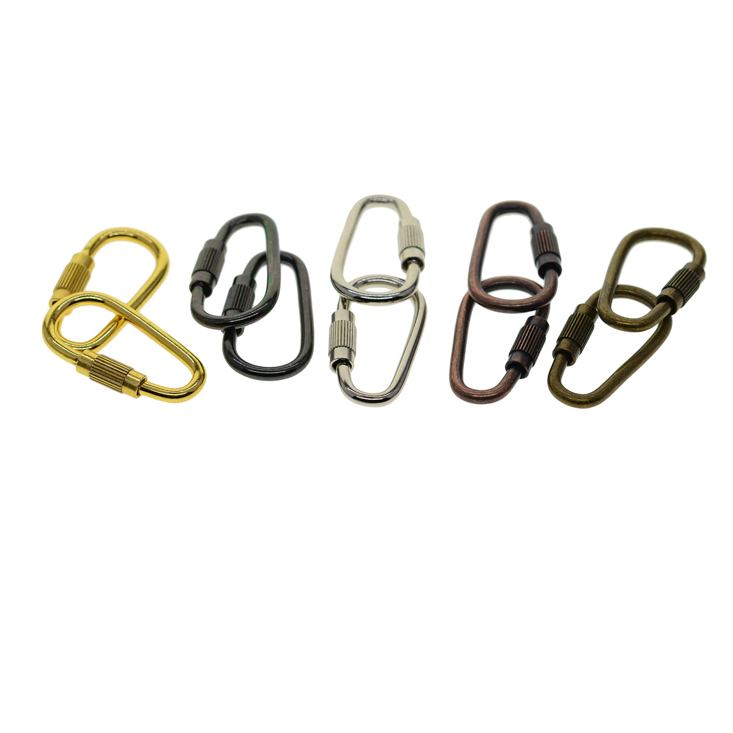 BEEWAY Locking Carabiner, 3 Pack Premium Aluminum Alloy D-Ring Carabiners Key Chain Clip Hook For Camping, Hiking, Traveling, Fishing, Backpack