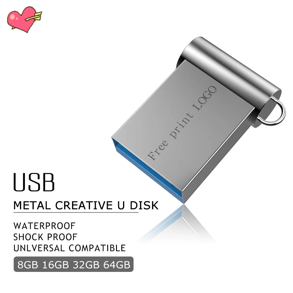 

Mini USB 2.0 32GB 64GB Real capacity usb flash drive 128GB pendrive 16GB 8GB pen drive usb disk flash memory stick free LOGO