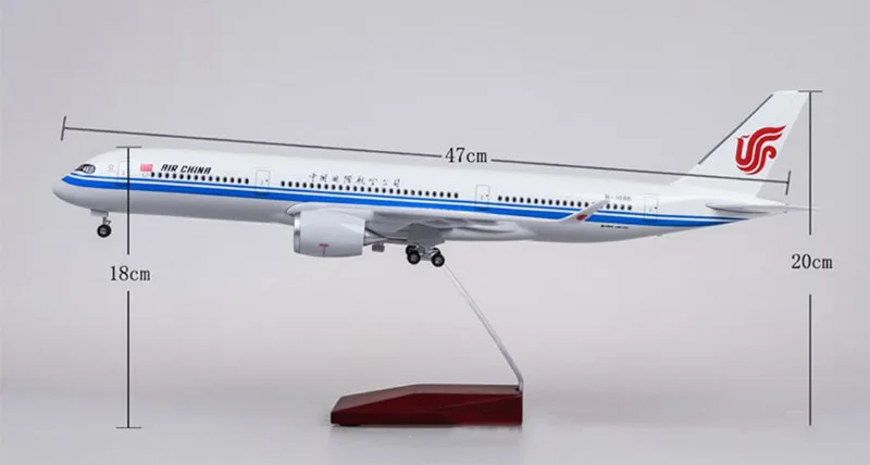 50,5 см модель самолета из сплава 1/142 Airbus A350 Самолет Китай Южная авиакомпания W Светодиодный свет и колесо литой под давлением пластиковый самолет коллекция