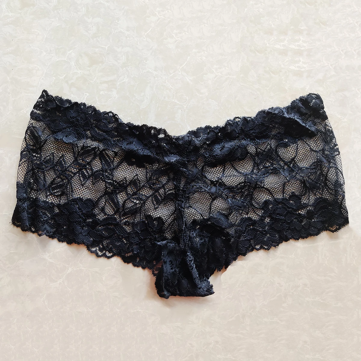 Women's Black Sexy Thin Lace See-Through Comfortable Panties