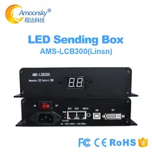 Linsn ts802d envio caixa de cartão lcb300 (com cartão) incluído suporte de energia brilho ajustar para led aluguel de palco tela led