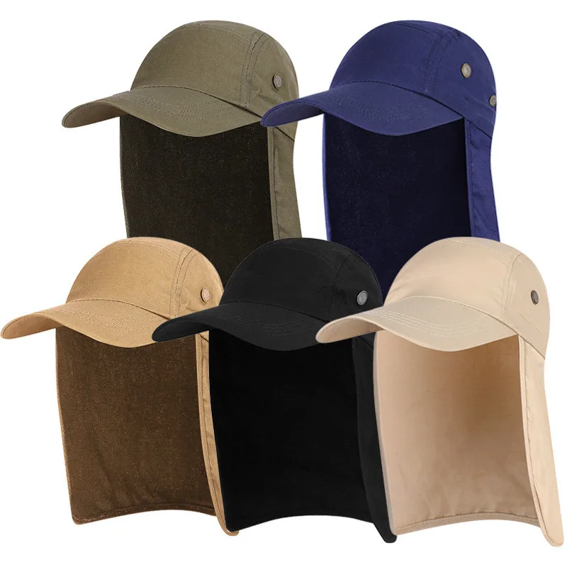 Sun Hat Bucket Summer Men Women Fishing Boonie UV Protection Long Large Wide Brim Bob Hiking Outdoor Baseball Cap | Спорт и